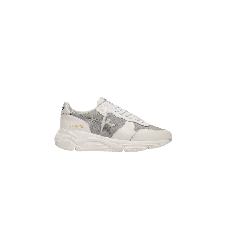 Golden Goose Running Sole Malla y Nobuk con Estrella Plateada