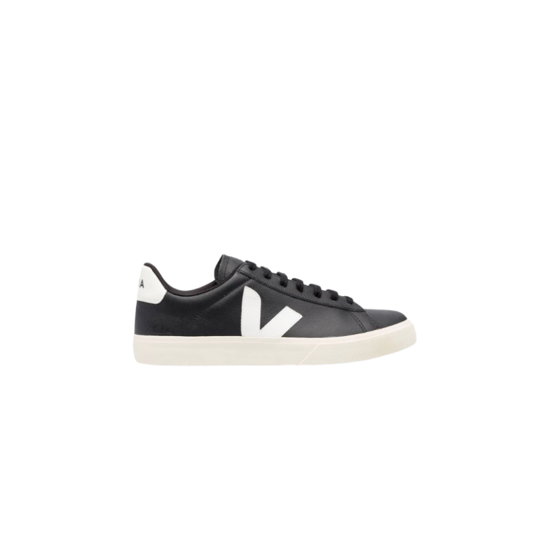 Veja Campo Chromefree Cuero Negro y Blanco