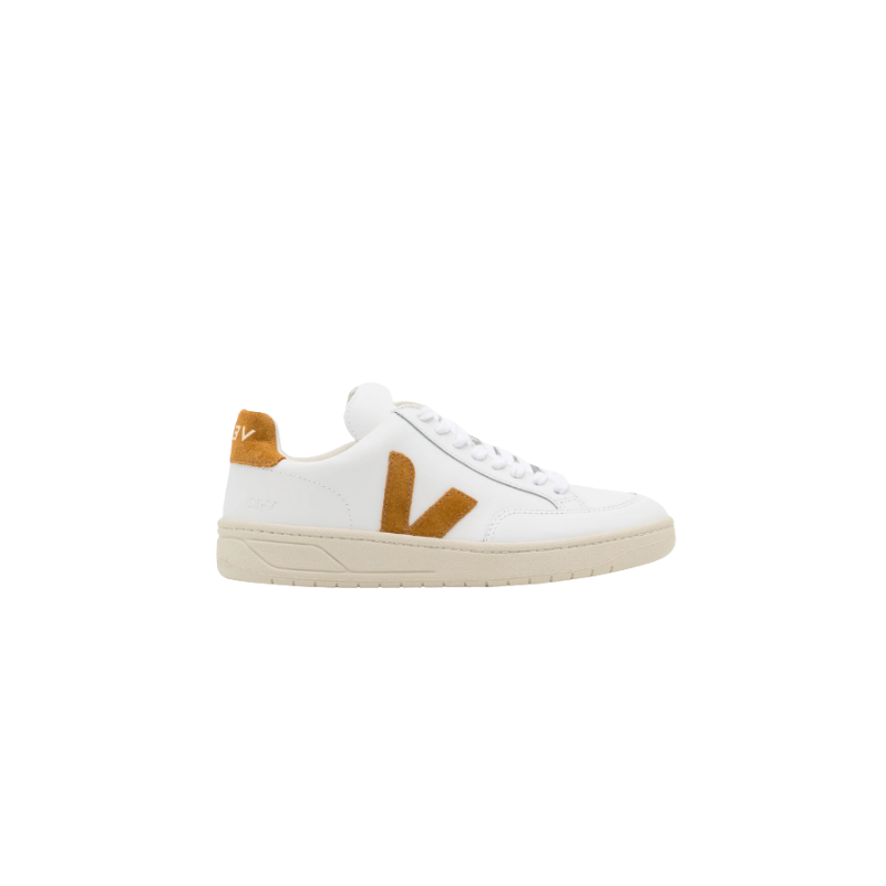 Veja V-12 Leather White Camel