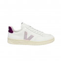 Veja V-12 Leather White Parme Magenta