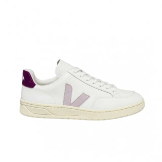 Veja V-12 Leather White Parme Magenta