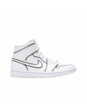 Nike Air Jordan 1 MID Blancas Reflectantes | Vulkanoshop