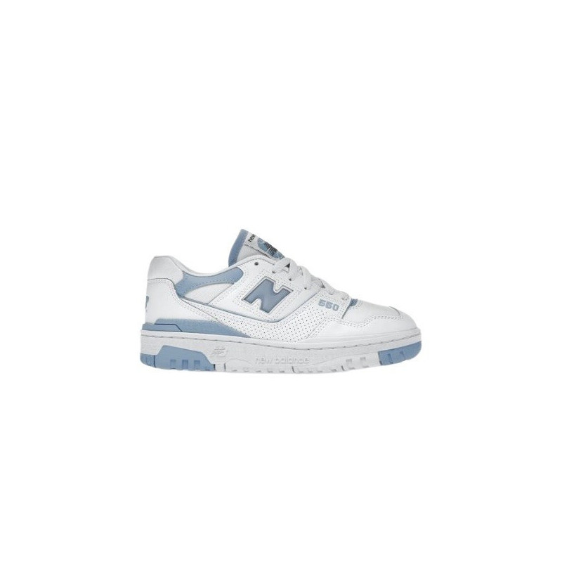 New Balance 550 Blancas y Azul Claro