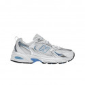 New Balance 530 Silver and Metallic Sky Blue