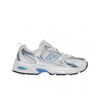 New Balance 530 Silver and Metallic Sky Blue