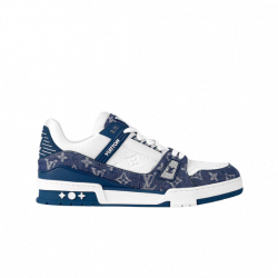 Louis Vuitton Trainer Monogram Denim Blue | Vulkano Shop