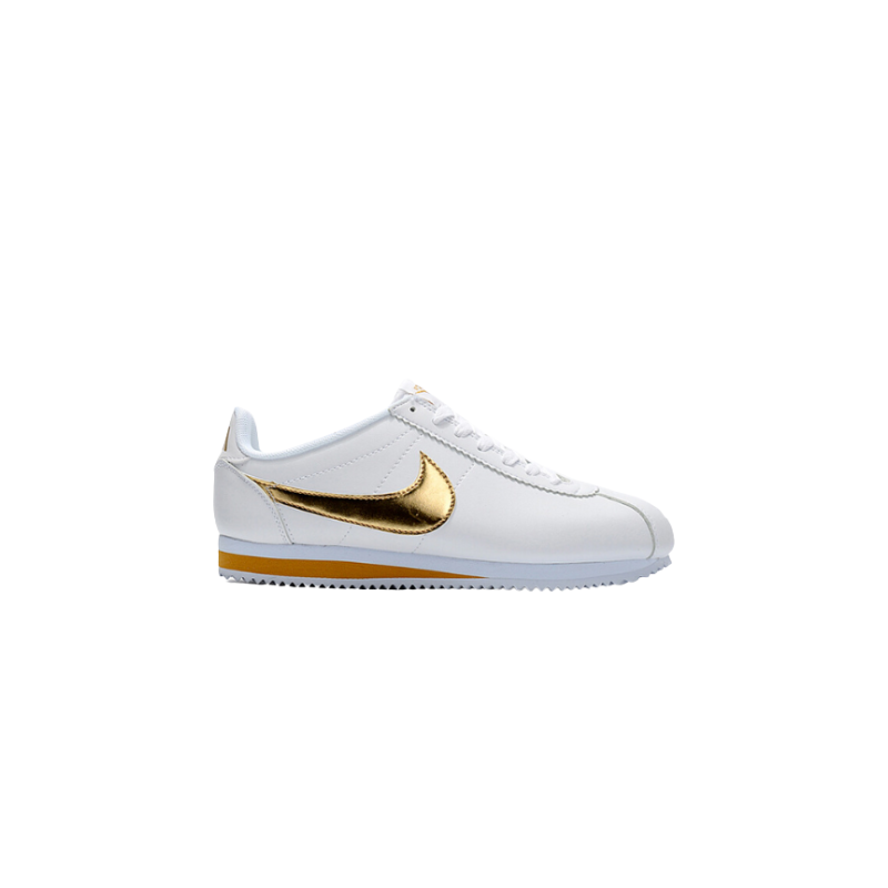 Nike Cortez Doradas y Blancas